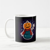 Sneeuwman met Jack-o'-Lantern Hoofd Mok (Links)