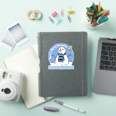 Sneeuwman met Kerstboodschap! Sticker (iPad Cover)