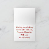 Sneeuwman met kerstkaart feestdagen kaart (Binnen)