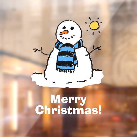 Sneeuwman met Kerstmis Raamsticker (Vel 2)
