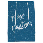 Sneeuwman met kerstverlichting medium cadeauzakje (Achterkant)