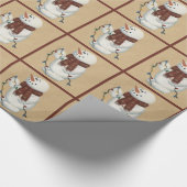 Sneeuwman met licht omslagpapier cadeaupapier (Hoek)