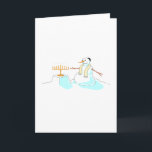 Sneeuwman met Menorah Feestdagen Kaart<br><div class="desc">Sneeuwman met Menorah</div>