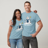 Sneeuwman met Prettig Kerstfeest! T-shirt (Unisex)