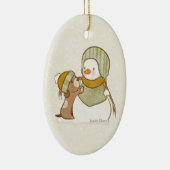 Sneeuwman met Pup Ornament (Rechts)