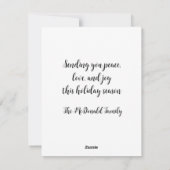 Sneeuwman met Rode Kardinalen Snowy Feestdagenkaart (Achterkant)