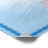 Sneeuwman met rode kerstharten poster (Hoek)