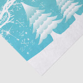 Sneeuwman met rood Pet en sjaal en sneeuwbomen Tissuepapier (Detail)