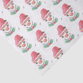 Sneeuwman met rood Pet Tissuepapier (Detail)