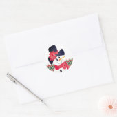 Sneeuwman met rood ronde sticker (Envelop)