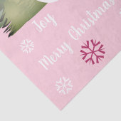 Sneeuwman met roze en groen tissuepapier (Detail)