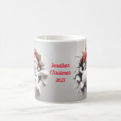 Sneeuwman met Santa Hat 3D Breakout Koffiemok (Center)