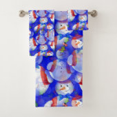 Sneeuwman met sjaal en Pet Bad Handdoek (Insitu)