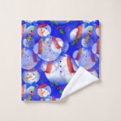 Sneeuwman met sjaal en Pet Bad Handdoek (Wasdoekje)
