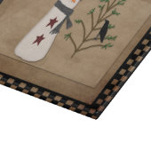 Sneeuwman met snijvlak van glas snijplank (Hoek)