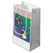Sneeuwman met Sterrenlicht Klein Cadeauzakje (Achterkant Gekanteld)