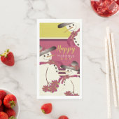 Sneeuwman met strepen servet (Insitu)