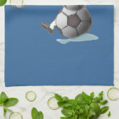 Sneeuwman met Voetbal Theedoek (Gevouwen)