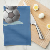 Sneeuwman met Voetbal Theedoek (Quarter Fold)