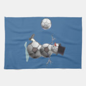 Sneeuwman met Voetbal Theedoek (Horizontaal)