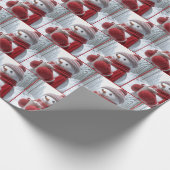 Sneeuwman met warme chocolademelk cadeaupapier (Hoek)