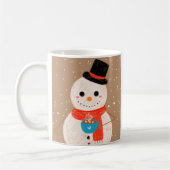Sneeuwman met warme chocolademelk koffiemok (Links)