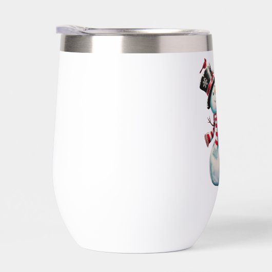 Sneeuwman met wijn Kerst Grappig Kerstcadeau (Rechts)