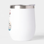 Sneeuwman met wijn Kerst Grappig Kerstcadeau (Links)