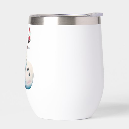 Sneeuwman met wijn Kerst Grappig Kerstcadeau (Links)