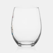 Sneeuwman met wijn Kerst Grappig Kerstcadeau Wijnglas Zonder Voet (Rechts)