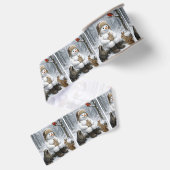 Sneeuwman met winter bosdieren grosgrain lint (Achterkant)