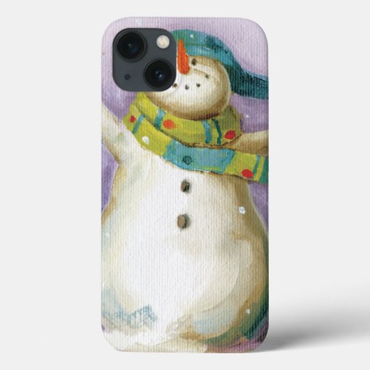 Sneeuwman met winterhandschoenen Case-Mate iPhone case (Achterkant)
