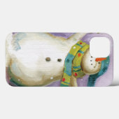 Sneeuwman met winterhandschoenen Case-Mate iPhone case (Achterkant (horizontaal))