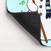 Sneeuwman Mousepad vieren Muismat (Hoek)
