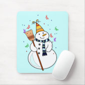 Sneeuwman Mousepad vieren Muismat (Met muis)