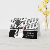 Sneeuwman, Musical, Sheet Music Kaart (Gele Bloem)