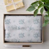 Sneeuwman & Mutsjes Tissuepapier – Blauwe Winter C (Geschenk)