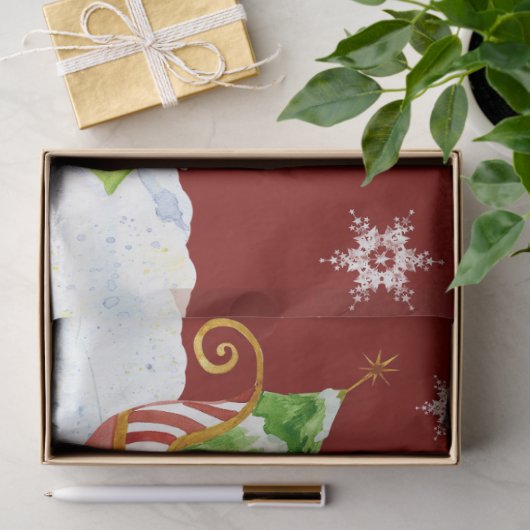 Sneeuwman naam voor prettige kerstkerstSanta Sleig Tissuepapier (Geschenk)