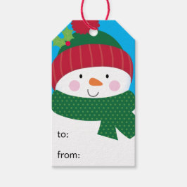 Sneeuwman Naar Van Cadeaulabel