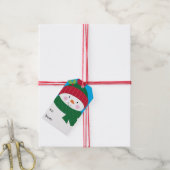 Sneeuwman Naar Van Cadeaulabel (Met Touw)