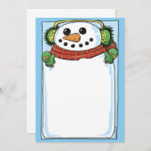 Sneeuwman Nieuwjaarskaart Bedankkaart (Voorkant / Achterkant)