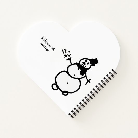 Sneeuwman  notitieboek (Achterkant)