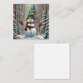 Sneeuwman Notitiekaartje (Voorkant / Achterkant)