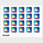 Sneeuwman Oh Zo Koud Vierkante Sticker (Vel)