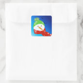 Sneeuwman Oh Zo Koud Vierkante Sticker (Tas)