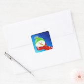 Sneeuwman Oh Zo Koud Vierkante Sticker (Envelop)