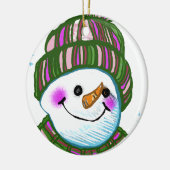 Sneeuwman Oma aangepaste naam ornament (Links)