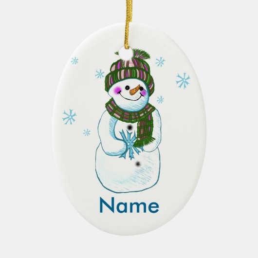 Sneeuwman Oma ornament (Voorkant)
