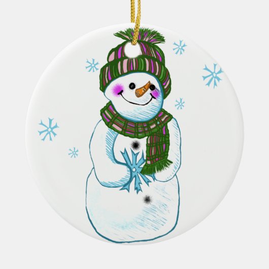 Sneeuwman Oma ornament (Voorkant)
