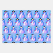 Sneeuwman ontworpen Patterned Inpakpapier Vel (Voorkant 2)